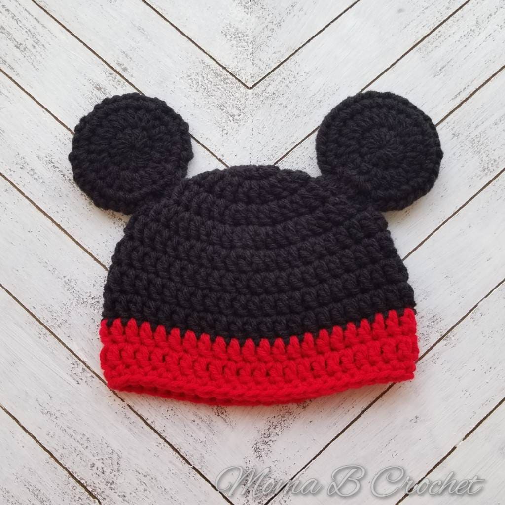 Tamano relativo cisne medio Mickey Ears Beanie - Etsy UK