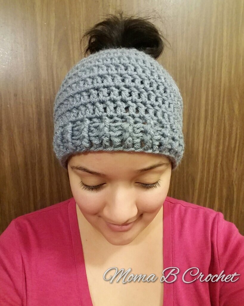 Crochet Messy Bun Hat Messy Bun Hat 