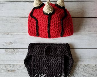 Crochet Star Wars Baby Set, Darth Maul Baby Set, Darth Maul Hat, Star Wars Baby Shower, Star Wars Baby Set, Darth Maul Costume