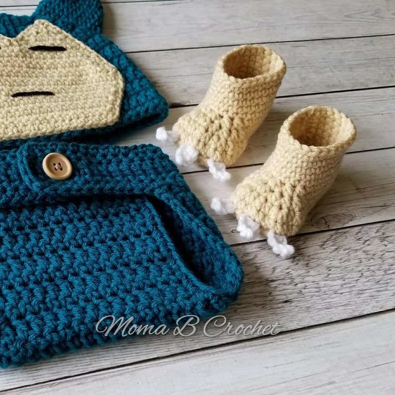Crochet Snorlax Baby Set Snorlax Hat Snorlax Baby Set | Etsy
