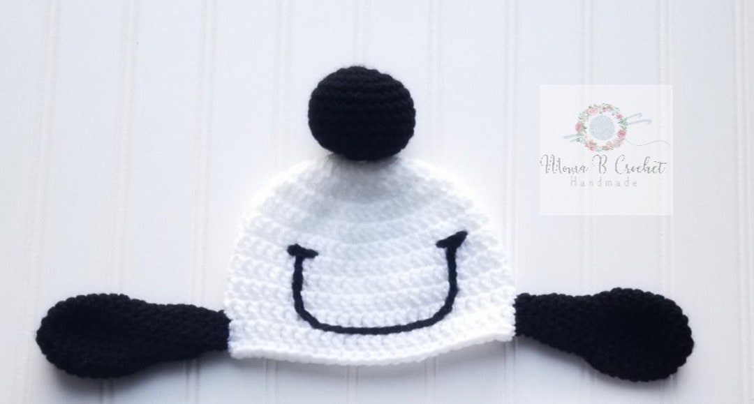 Crochet Snoopy Hat, Snoopy Hat, Snoopy Beanie, Baby Snoopy Hat, Snoopy