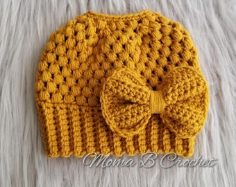 Crochet Messy Bun Hat, Messy Bun Hat, Messy Man Bun Hat, Pony Tail Hat, Pony Tail Beanie, Messy Bun Toque, Claire Messy Bun Hat