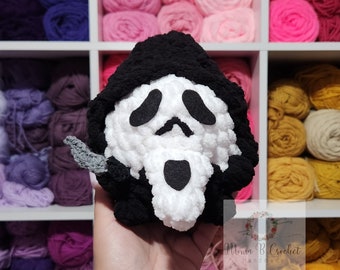 Crochet Ghostface, Horror Plushie, Ghostface Plushie, Scream Movie, Ghostface