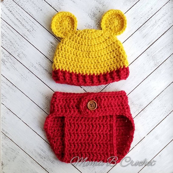 Crochet Bear Baby Set Winnie the Pooh Winnie the Pooh Hat