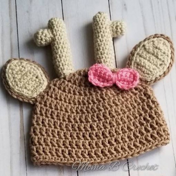 crochet deer hat