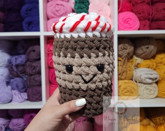 Crochet Frappe Plushie, Mocha Frappe, Mocha Frappe Plushie