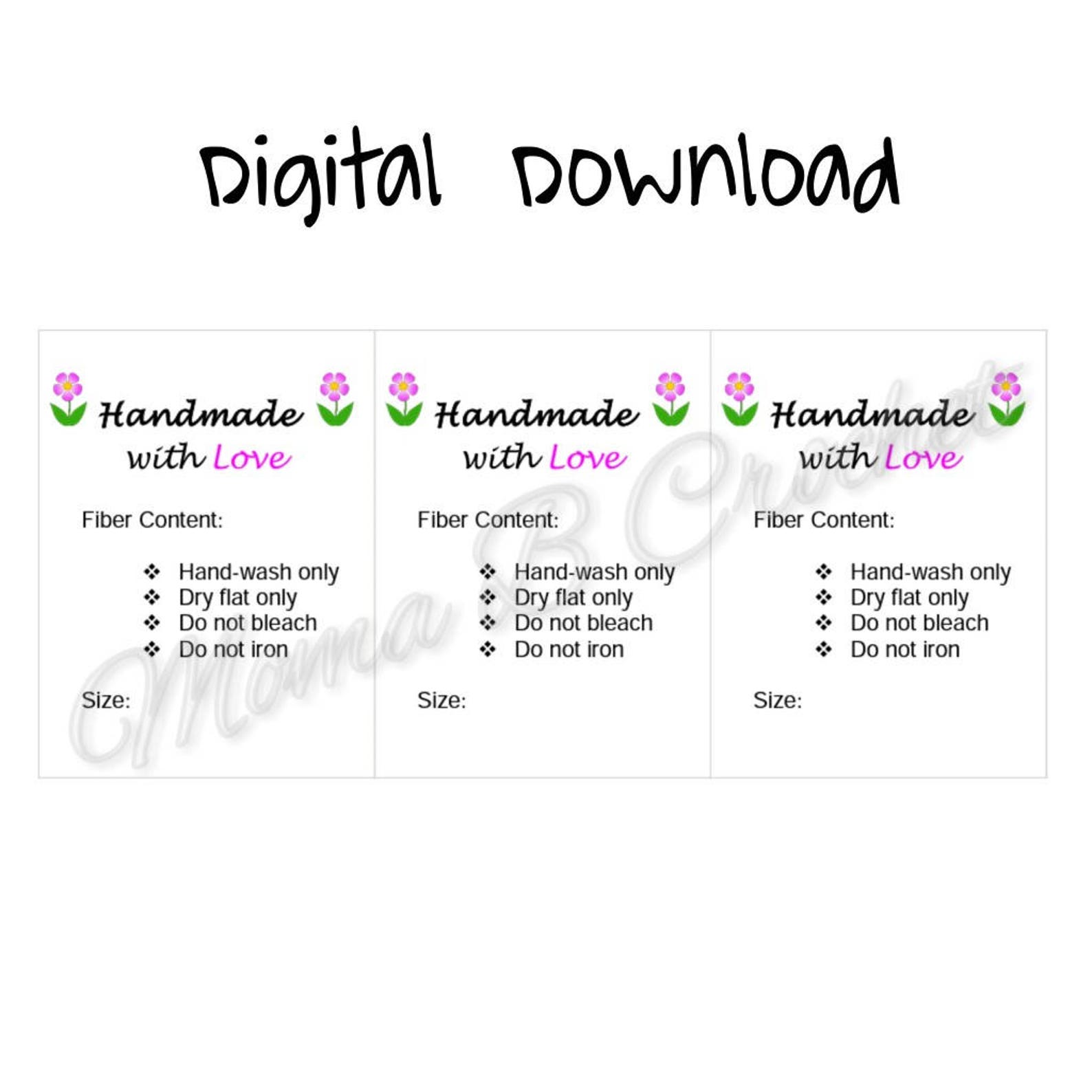Crochet Care Instructions Printable Knit Care Instructions Etsy Crochet Care Instructions Printable Knit Care Instructions Etsy