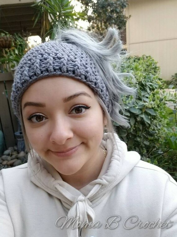 Crochet Messy Bun Hat Messy Bun Hat 