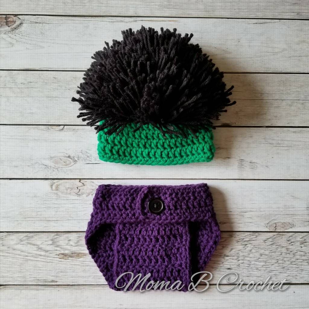 Crochet Hulk Baby Set Incredible Hulk 