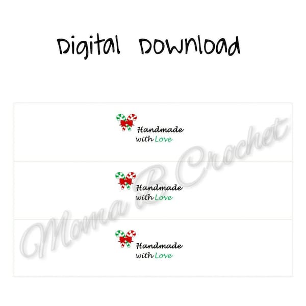Candy Cane Label - Etsy
