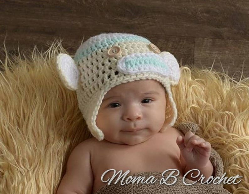 Crochet Sock Monkey Baby Set Newborn Baby Set Sock Monkey Baby Set Photo Prop Baby Set Sock Monkey Hat