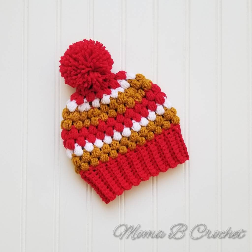 Crochet Claire Beanie, 49ers Inspired 