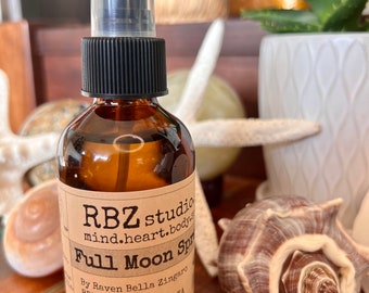 Full Moon Spray + Altar Shell | Lunar Ritual Mist & Seashell Altar Tool