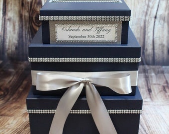 Navy Card Box, Giftcard Box, and Navy Blue Money Box