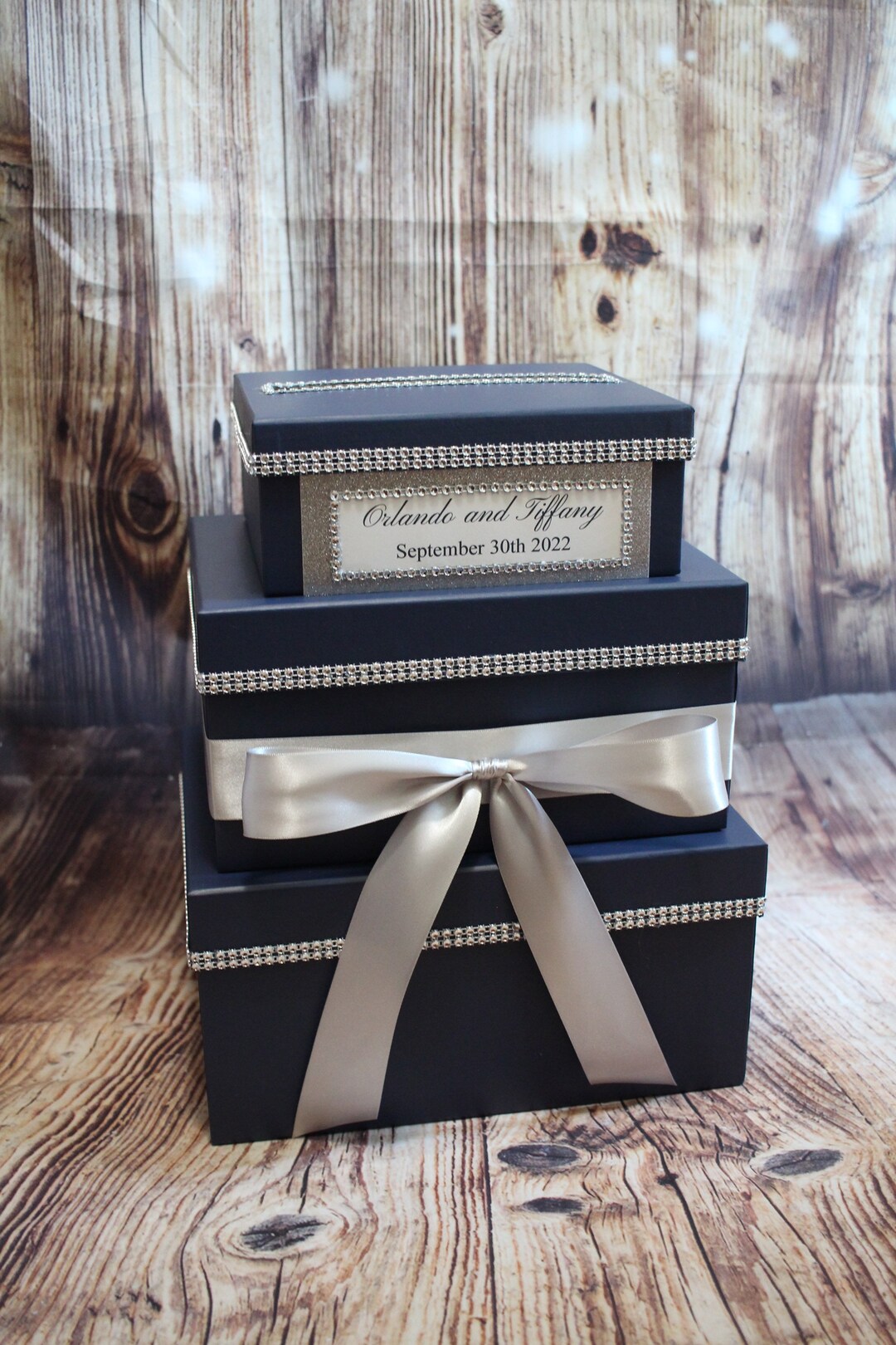 Navy Card Box Giftcard Box and Navy Blue Money Box Etsy