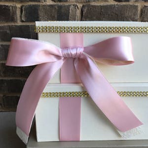 Blush Pink Champagne and Ivory Card Box Centerpiece, 3 Tier Wedding ...