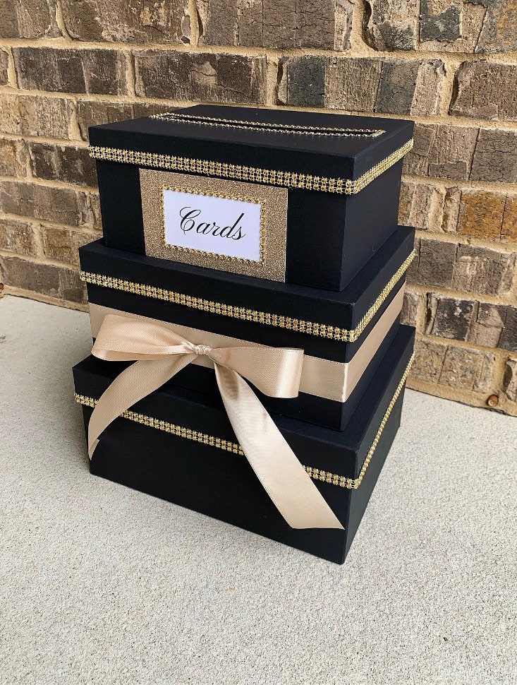 Wedding/quinceañera/sweet 16 Card Box Gold and Burgundy Gift 