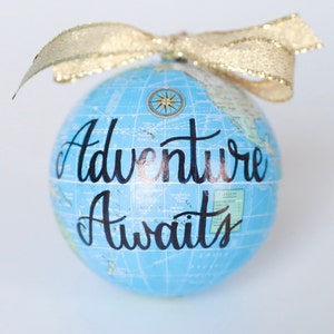 Welcome to the World Baby Globe Ornament, New Baby Gift, Pregnancy Announcement, Gender Reveal Ornament, Baby's First Christmas image 9