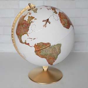 Reise Memory Globe Kundenspezifische Kalligraphie-Stecknadeln Markierungsziele Home Office Geschenk Abenteuer Hochzeitsgeschenke für Reisende Handgemachte Karten