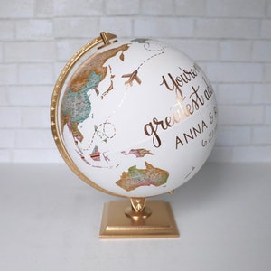 Custom Wedding Globe Guest Book Alternative Centerpiece Personalized Travel Guestbook Destination Guests Sign World Map Pin Cute Centerpiece