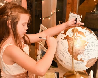 Custom Wedding Guest Globe Guestbooks Table Centerpieces Travel Party Decor Boho Guest Book Alternative Our Adventure Begins Gifts Travelers