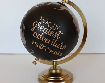 Wedding Guestbook Alternative Globe – Guestbook Globe – Custom Wedding Globe – 8" Diameter – Guests Sign Globe – Travel Wedding