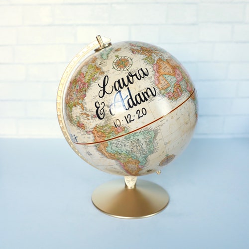 8 Globe Guest Book Alternative for Wedding Signing Etsy