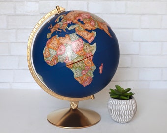 Custom World Globe Family Travel Log, Map to Pin Countries Traveled, Family Adventure Gift, Graduation Gifts, Creative Wedding Guest Book