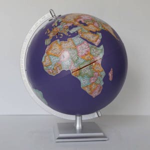 Travel Themed Globe Custom Globe Pins Marking Your Favorite Destinations Office, Home, Gift, Wedding Hand Painted 12 Diameter image 7