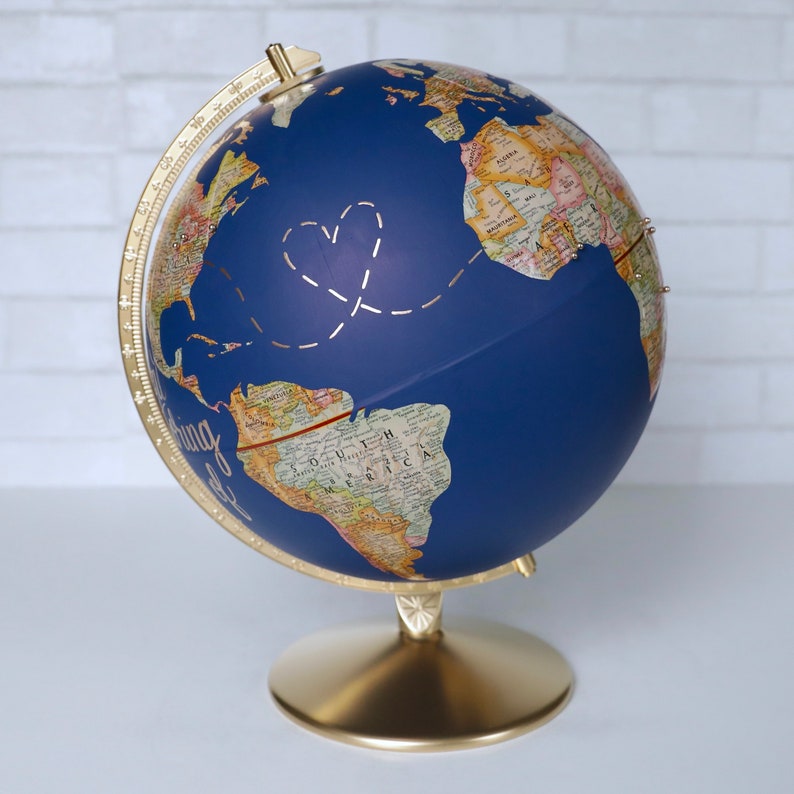 Travel Memory Globe Custom Personalized Pins Marking Vacation ...