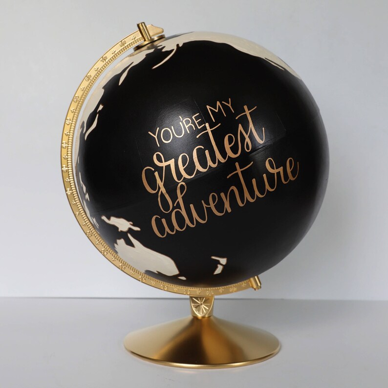Wedding Guestbook Globe Alternative Guest Book Globe Etsy