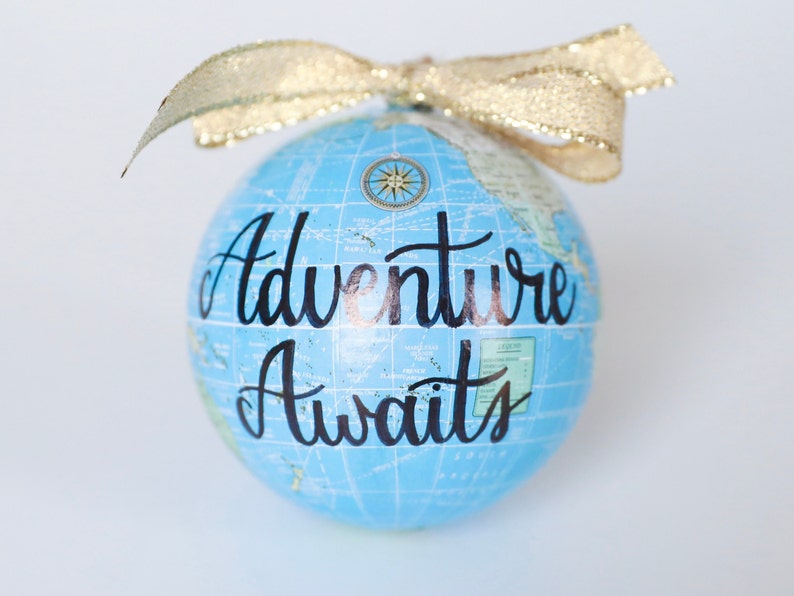 Welcome to the World Baby Globe Ornament, New Baby Gift, Pregnancy Announcement, Gender Reveal Ornament, Baby's First Christmas image 9