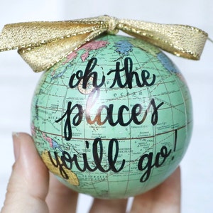 Welcome to the World Baby Globe Ornament, New Baby Gift, Pregnancy Announcement, Gender Reveal Ornament, Baby's First Christmas image 8