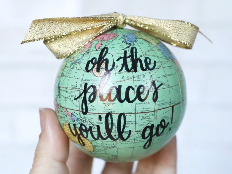 Welcome to the World Baby Globe Ornament, New Baby Gift, Pregnancy Announcement, Gender Reveal Ornament, Baby's First Christmas image 8