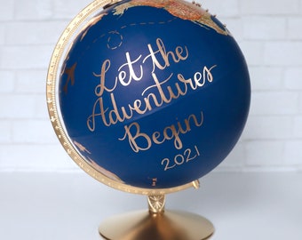 Travel Tracker Globe, Push Pin Globe, Globe With Pins, Custom Travel Globe, Personalized Travel Gift, World Traveler Keepsake