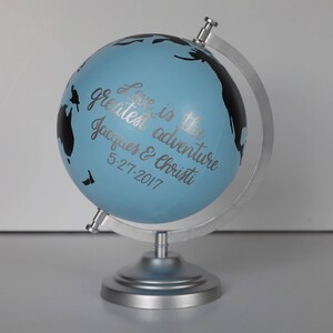 Custom Wedding Globe Perfect for Wedding Guestbook or Centerpiece Custom Colors and Quote or Names Hand Painted 8 Diameter image 6