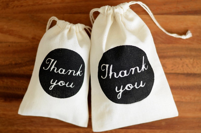100 Medium wedding favour bags muslin favor bags Thank You wedding bomboniere bags wedding gift bags wedding thank you bags