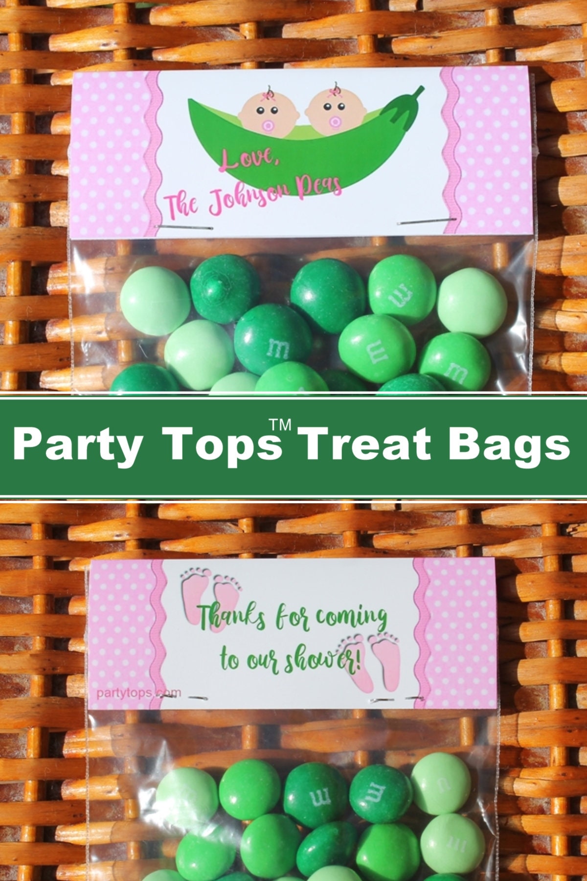 Twins Baby Shower Favors Party Tops Treat Bags Twins Etsy