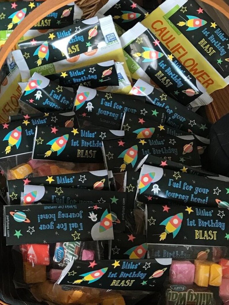 Outer Space Treat Bag Astronaut Party Favor Bag Rocket Blast Etsy