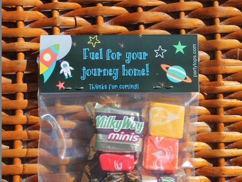 Outer Space Treat Bag Astronaut Party Favor Bag Rocket Blast Etsy