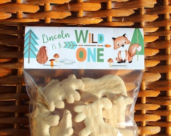 Bolsas de regalo de cumpleaños de animales salvajes del bosque: recuerdos de fiesta de amigos del bosque