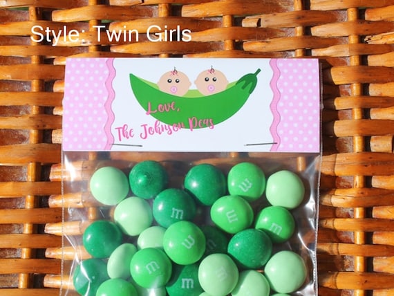 Twins Baby Shower Favors Party Tops Treat Bags Twins Etsy