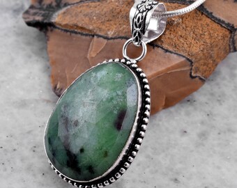 Genuine Jasper Gemstone Pendant,Jasper Silver Overlay Pendant For Women/'s Jewelry,Jasper Oval Shape Gemstone Pendant Jewelry,Jasper #SDSP54