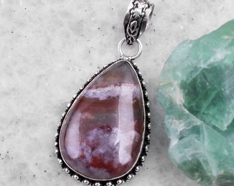Genuine Jasper Gemstone Pendant,Jasper Silver Overlay Pendant For Women/'s Jewelry,Jasper Oval Shape Gemstone Pendant Jewelry,Jasper #SDSP54