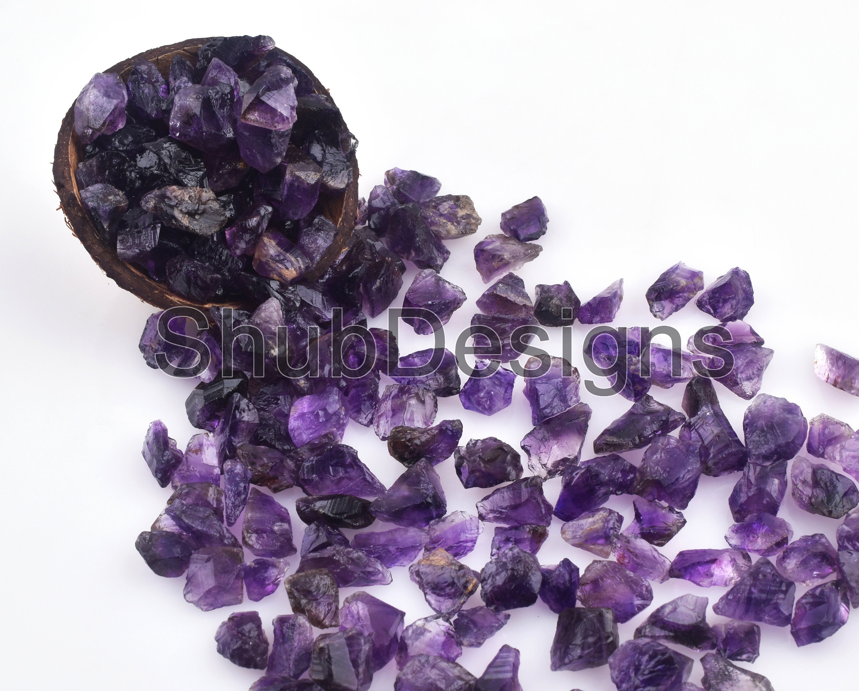 AAA Quality Natural Galaxy Amethyst Rough Gemstone Riki Etsy