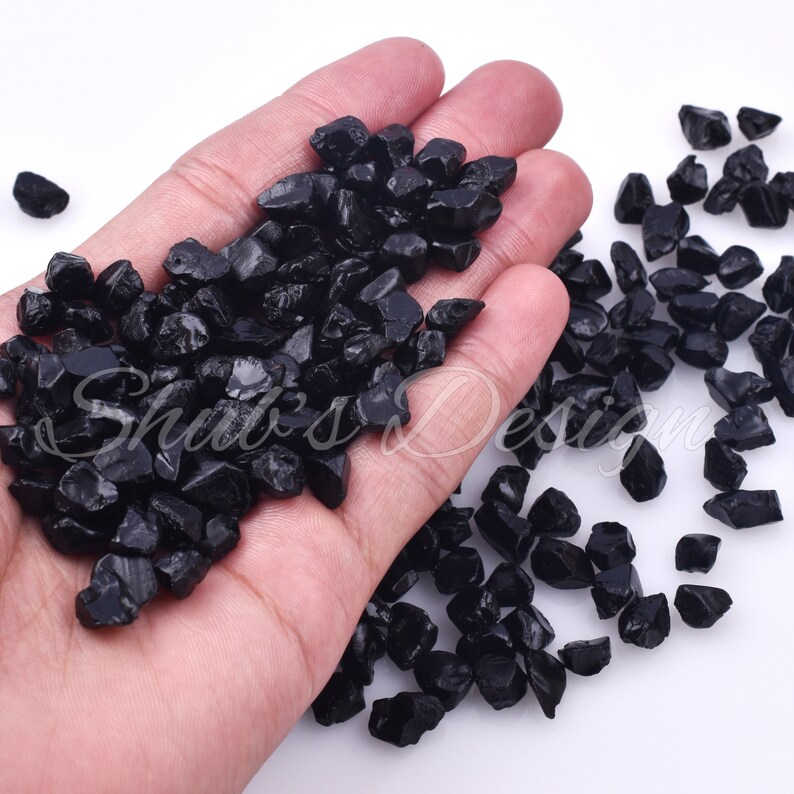 AAA 100 Natural Black Spinel Raw Gemstone Genuine Black Etsy