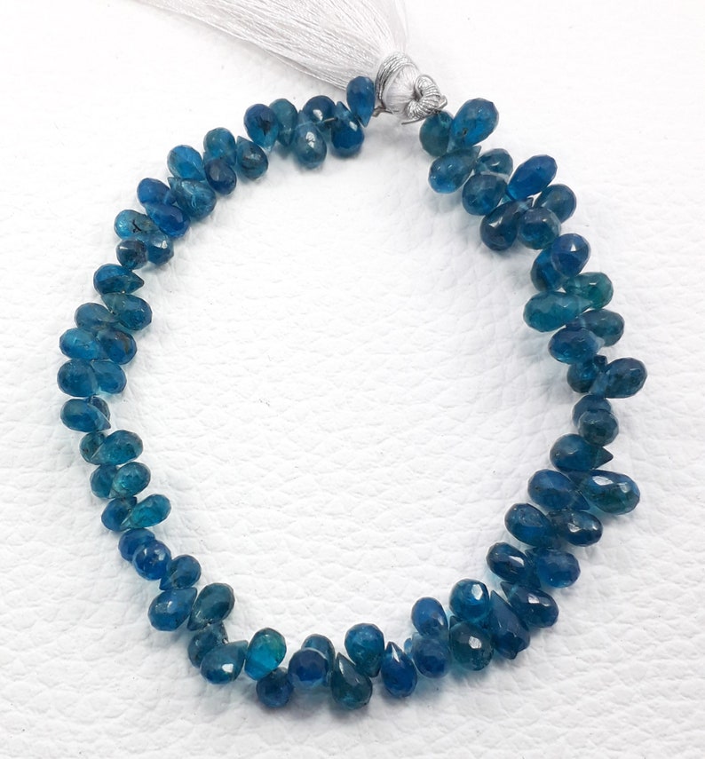 26 Pieces natural NEON APATITE Faceted Long Teardrop shape briolettes loose gemstone beads,natural gemstone for jewelry,