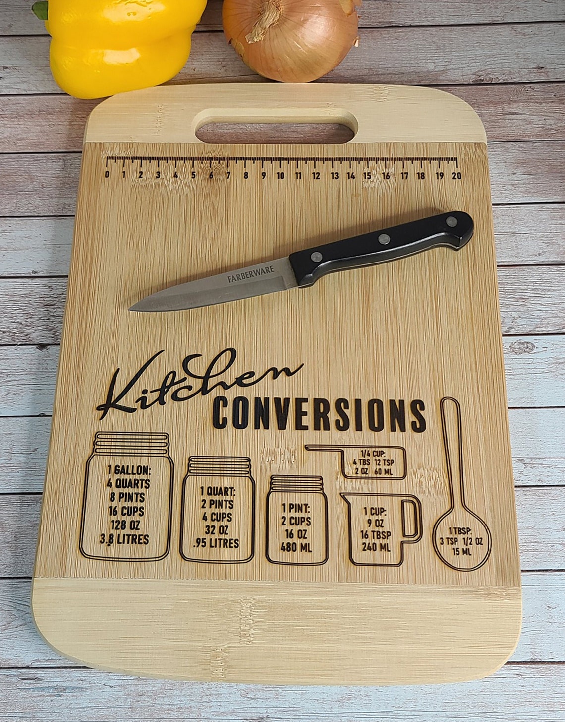 Kitchen Conversion Cutting Boards Chopping Board Best Etsy