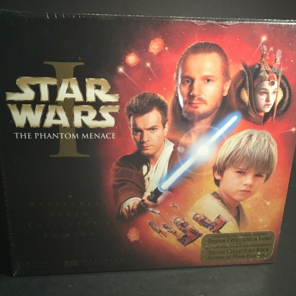 Vintage star wars: the phantom menace (vhs, 2000) factory sealed letter box