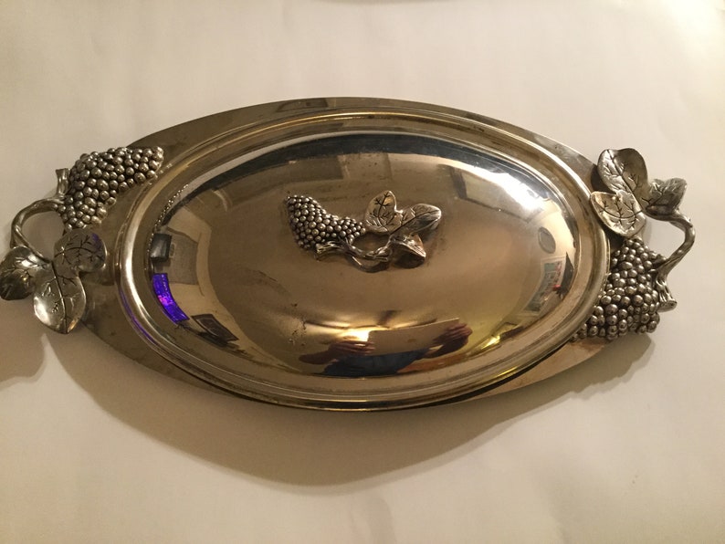 Vintage Godinger Silver Plated Serving Tray Dish With Top Etsy